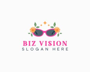 Floral Shades Eyeglasses logo design