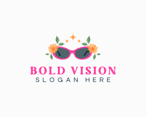 Floral Shades Eyeglasses logo design