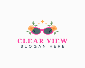 Floral Shades Eyeglasses logo design