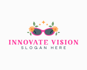 Floral Shades Eyeglasses logo design