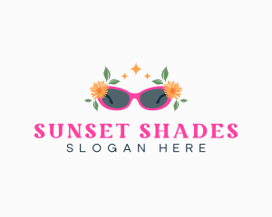 Shades - Floral Shades Eyeglasses logo design