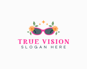 Floral Shades Eyeglasses logo design