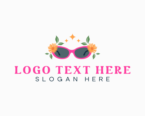 Optometrist - Floral Shades Eyeglasses logo design