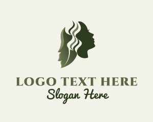 Vegetarian - Natural Beauty Hair Salon logo design