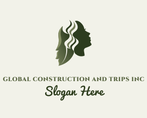 Vegetarian - Natural Beauty Hair Salon logo design