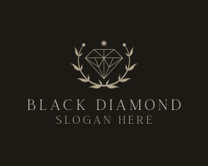 Leaf Diamond Jewelry logo design