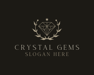 Leaf Diamond Jewelry logo design