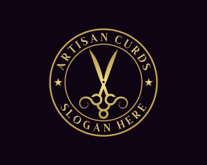 Luxury Styling Scissors logo design