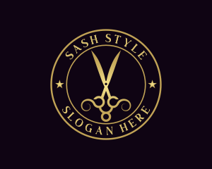 Luxury Styling Scissors logo design