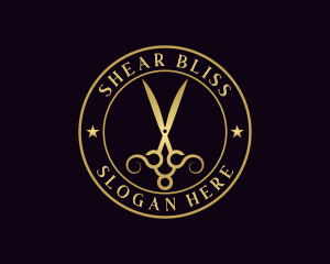 Luxury Styling Scissors logo design