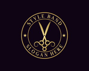 Luxury Styling Scissors logo design