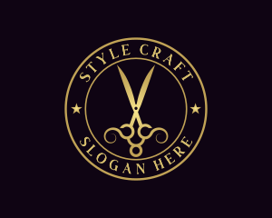 Luxury Styling Scissors logo design