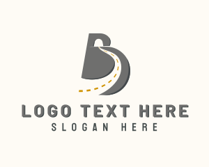 Road - Navigation Route Forwarding logo design