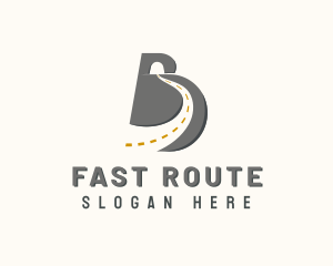 Route - Navigation Route Forwarding logo design