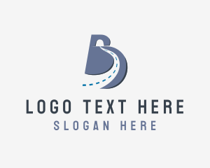 Delivery - Navigation Route Forwarding logo design