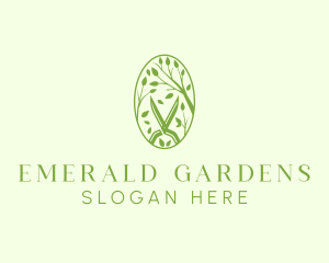 Garden Branch Pruning Shears logo design