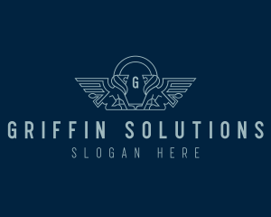 Griffin - Winged Griffin Heraldry logo design