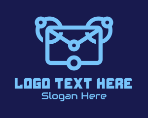 Email - Blue Digital Email logo design