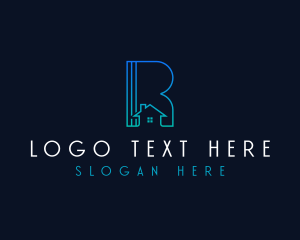 Realtor - House Real Estate Letter R logo design