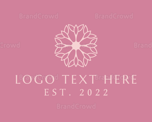 Floral Beauty Elegant Makeup Logo