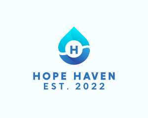 H2o - Water Cleaner Droplet logo design