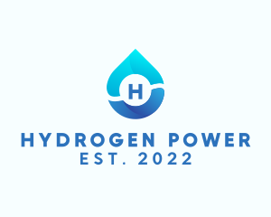 Hydrogen - Water Cleaner Droplet logo design