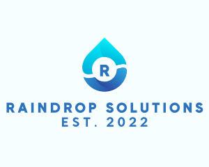 Raindrop - Water Cleaner Droplet logo design