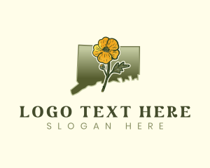 Flora - Connecticut Buttercup Flower logo design