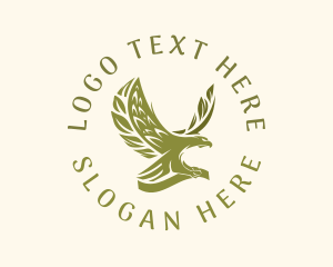 Heraldic - Eagle Bird Aviary logo design