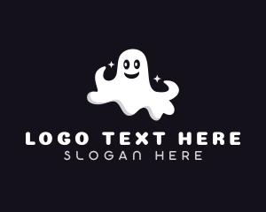Spooky - Scary Haunted Ghost logo design