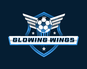 Soccer Ball Wing logo design