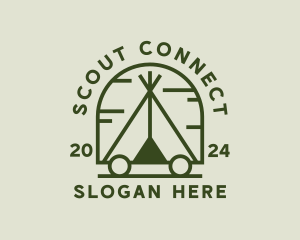 Outdoor Camping Tent logo design