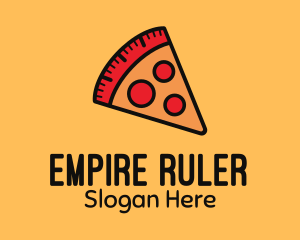 Ruler - Pizza Calorie Metric logo design