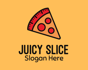 Pizza Calorie Metric logo design