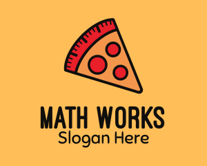 Math - Pizza Calorie Metric logo design