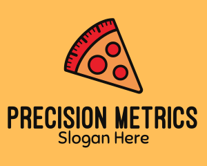 Measurement - Pizza Calorie Metric logo design