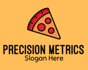 Pizza Calorie Metric logo design