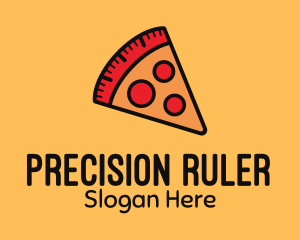 Ruler - Pizza Calorie Metric logo design