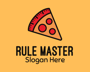 Ruler - Pizza Calorie Metric logo design
