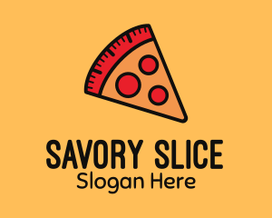 Pizza Calorie Metric logo design