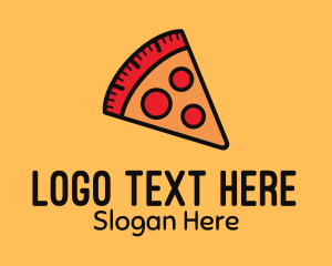 Diet - Pizza Calorie Metric logo design