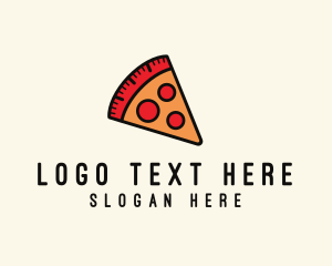 Measure - Pizza Calorie Metric logo design