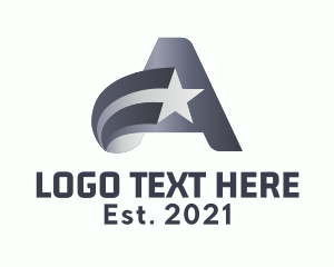 Productions - Star Media Letter A logo design