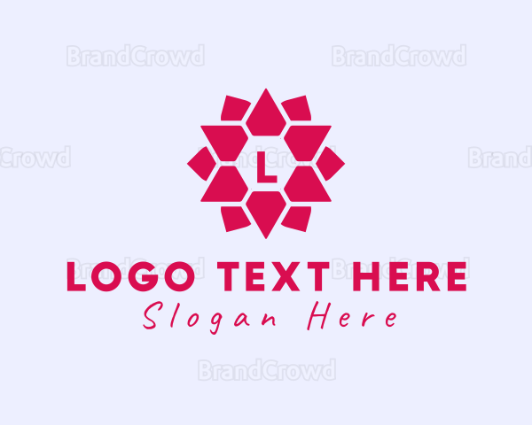 Geometric Flower Jewelry Boutique Logo