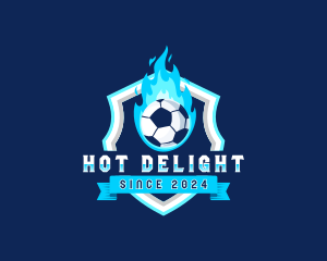 Blazing Soccer Football logo design