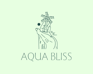 Aqua Vacation Summer  logo design