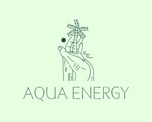 Aqua Vacation Summer  logo design