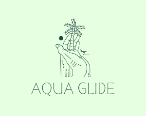 Aqua Vacation Summer  logo design