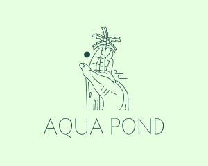 Aqua Vacation Summer  logo design