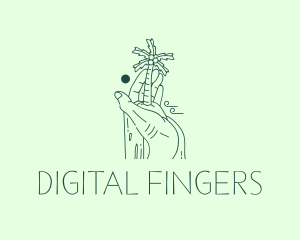 Fingers - Aqua Vacation Summer logo design